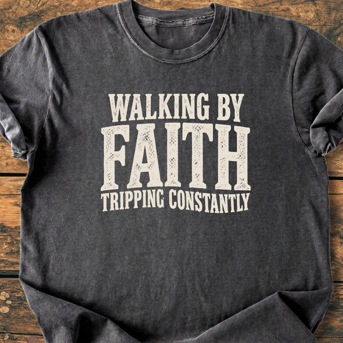 Walking By Faith - Premium Vintage T-Shirt