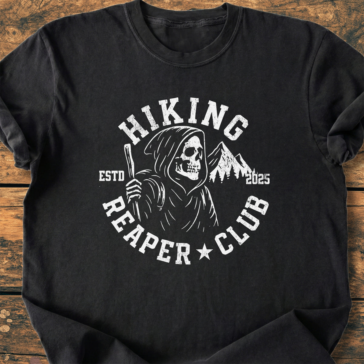 Hiking Reaper Club - Premium Vintage T-Shirt