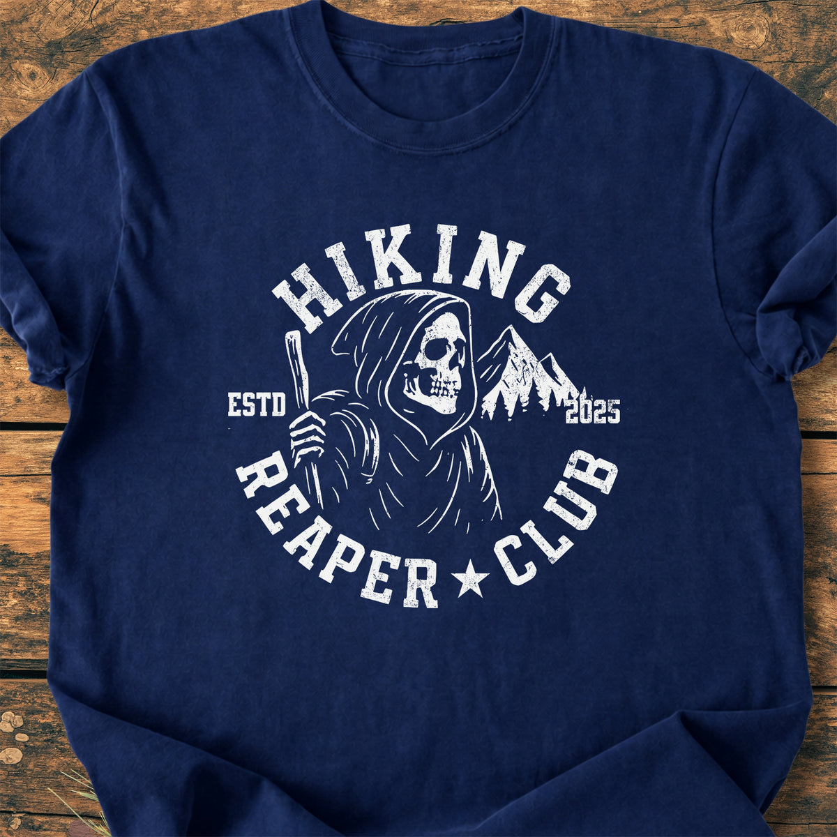 Hiking Reaper Club - Premium Vintage T-Shirt