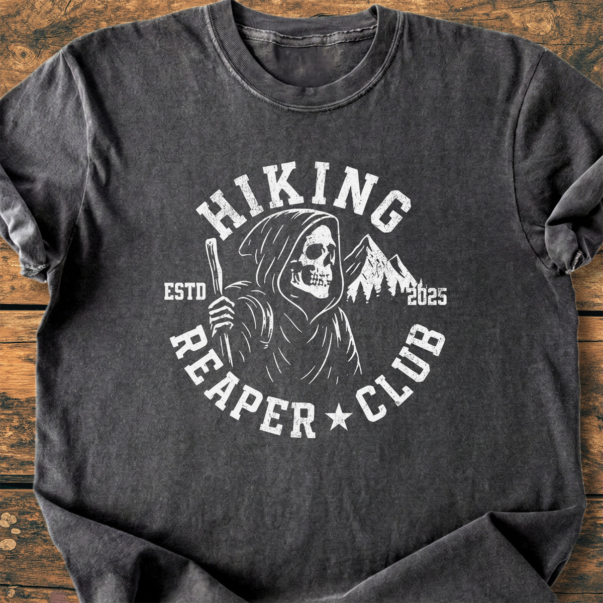 Hiking Reaper Club - Premium Vintage T-Shirt