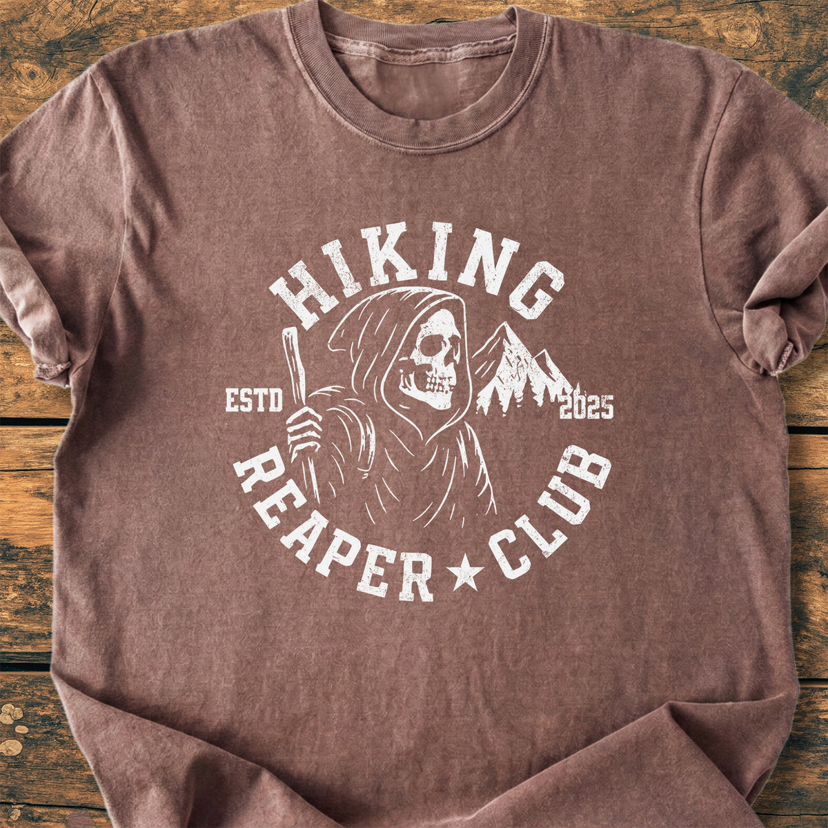 Hiking Reaper Club - Premium Vintage T-Shirt