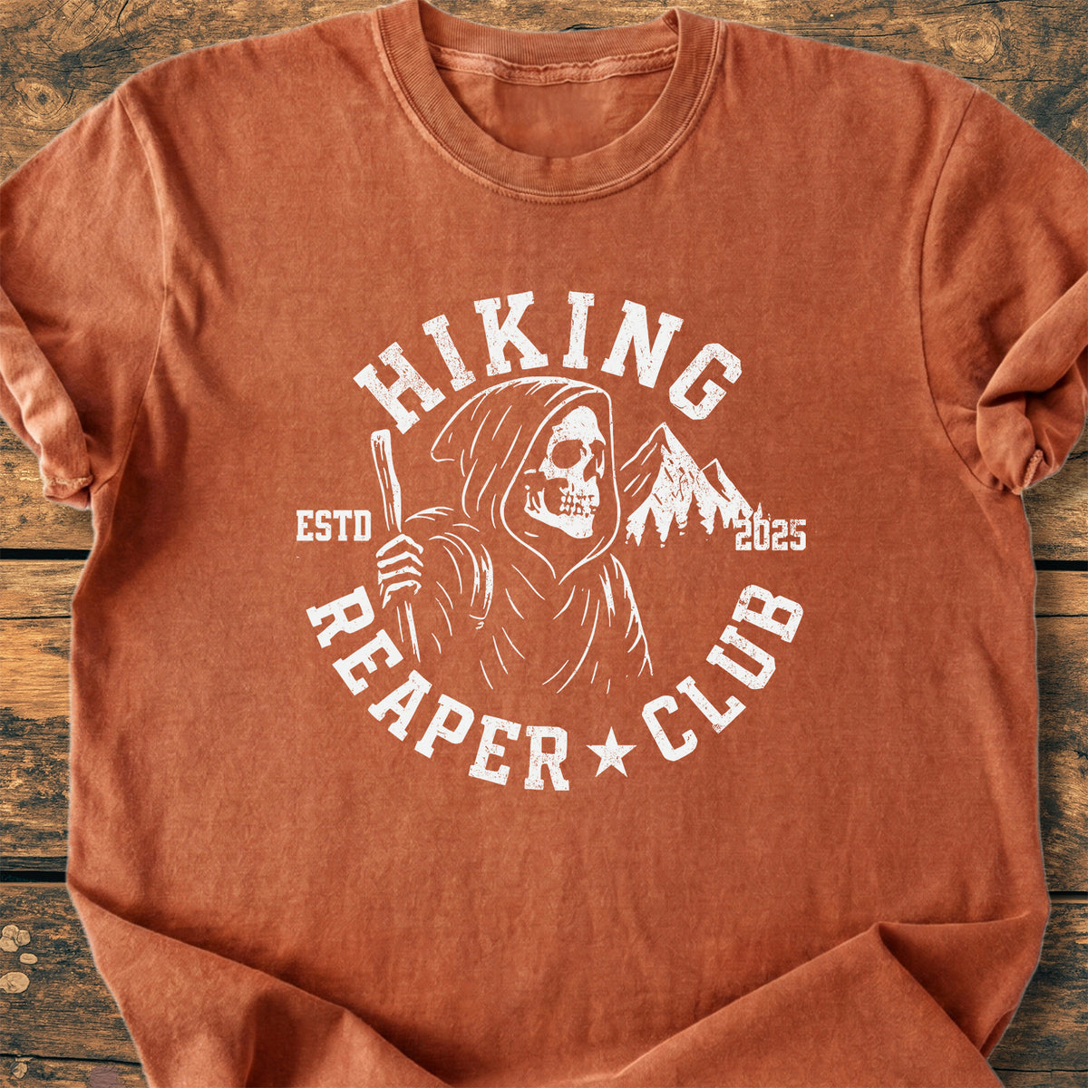 Hiking Reaper Club - Premium Vintage T-Shirt