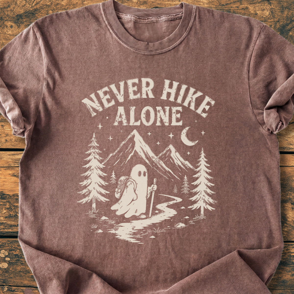 Never Hike Alone - Premium Vintage T-Shirt