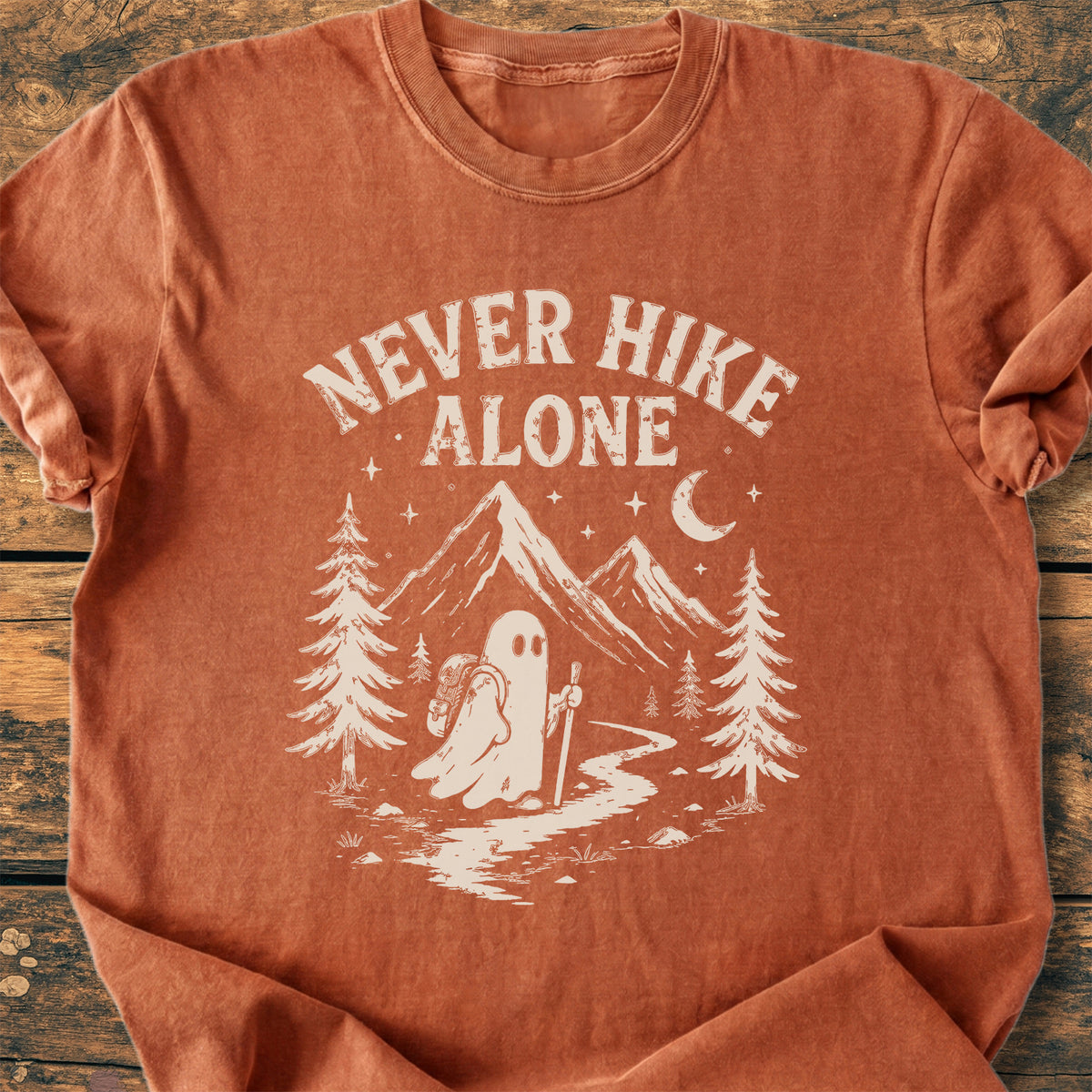 Never Hike Alone - Premium Vintage T-Shirt
