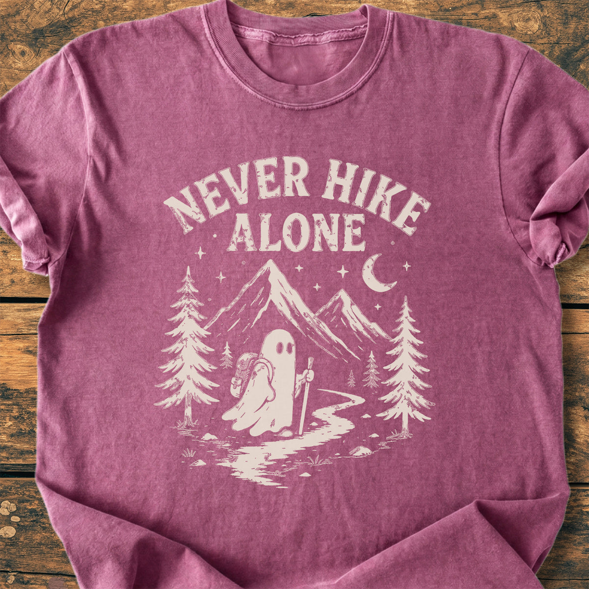 Never Hike Alone - Premium Vintage T-Shirt