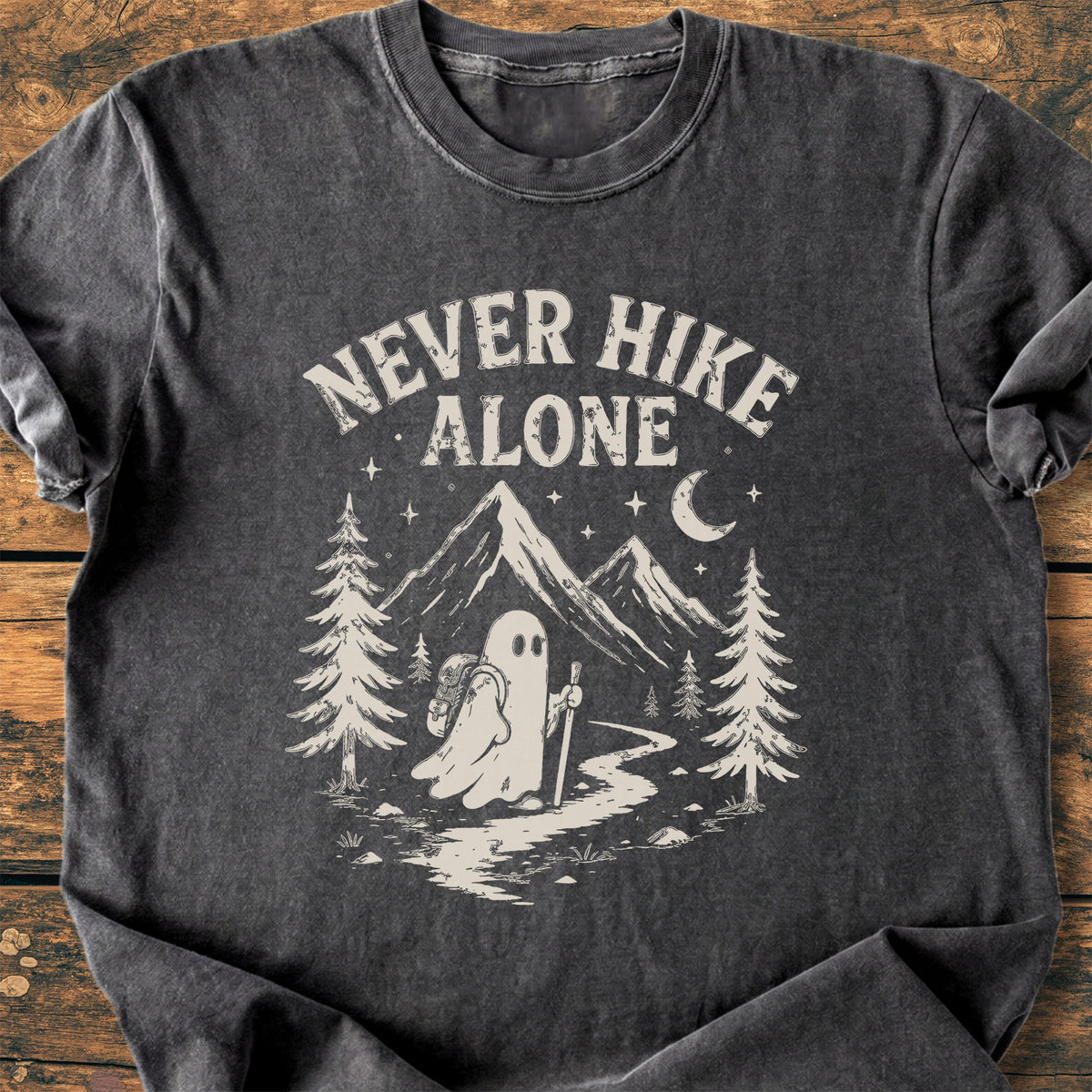 Never Hike Alone - Premium Vintage T-Shirt