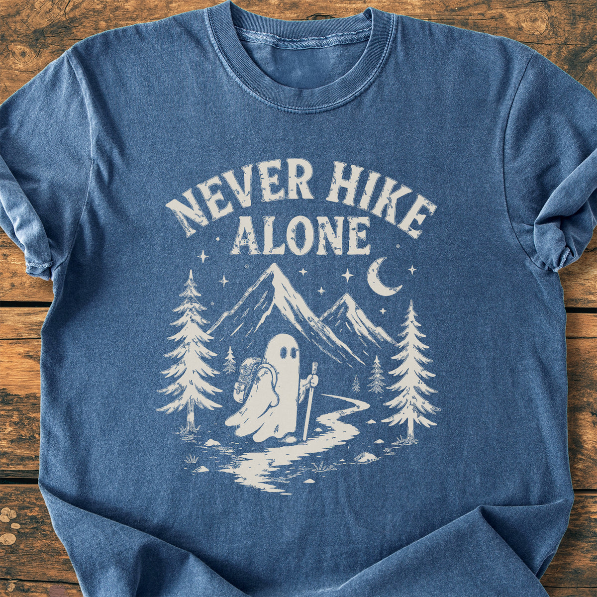 Never Hike Alone - Premium Vintage T-Shirt