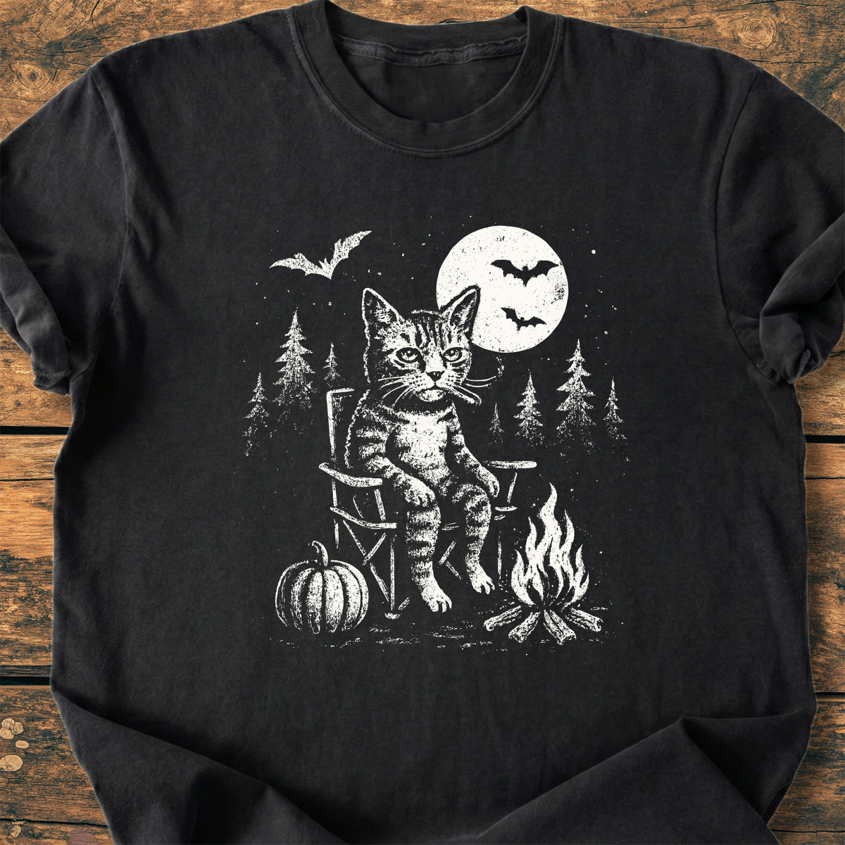 Campfire Catitude - Premium Vintage T-Shirt