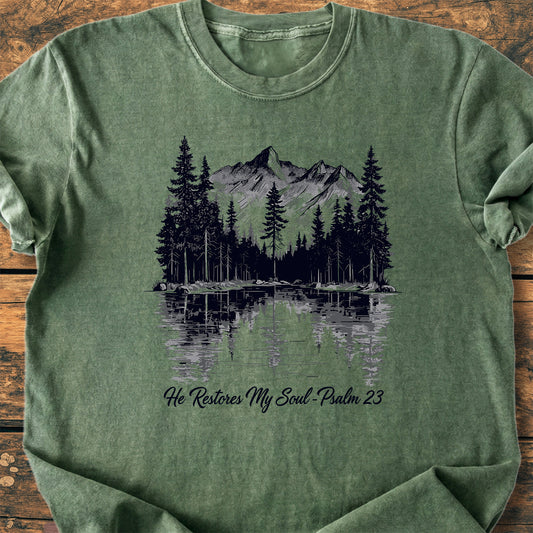 He Restores My Soul - Premium Vintage Tee