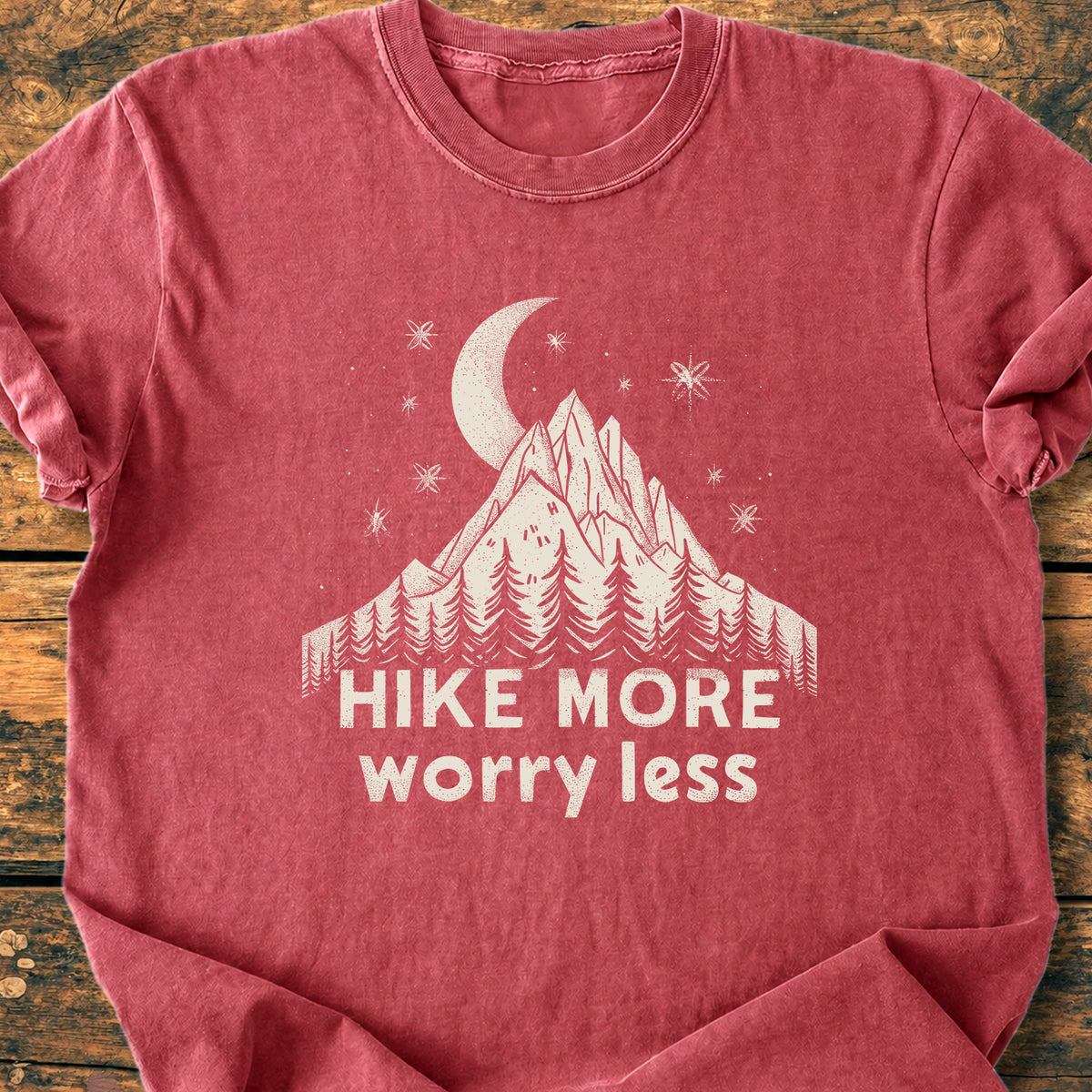 Hike More Worry Less - Premium Vintage Tee