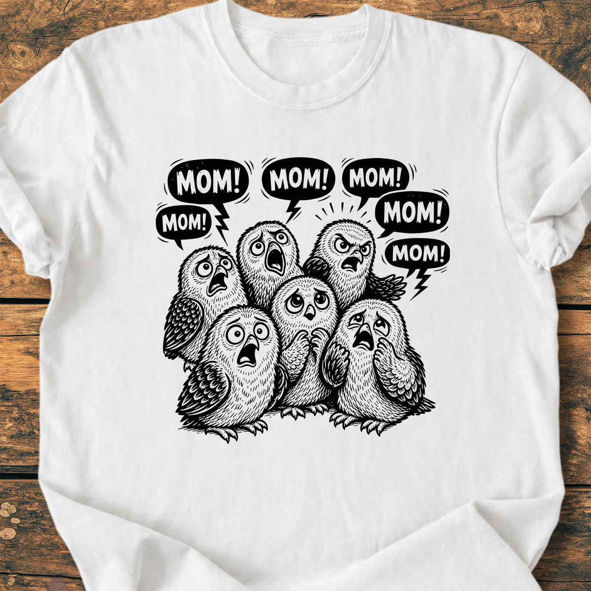 Owl Mom Mom Mom - Premium Vintage Tee