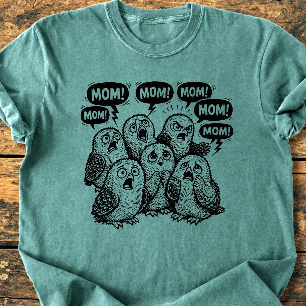 Owl Mom Mom Mom - Premium Vintage Tee