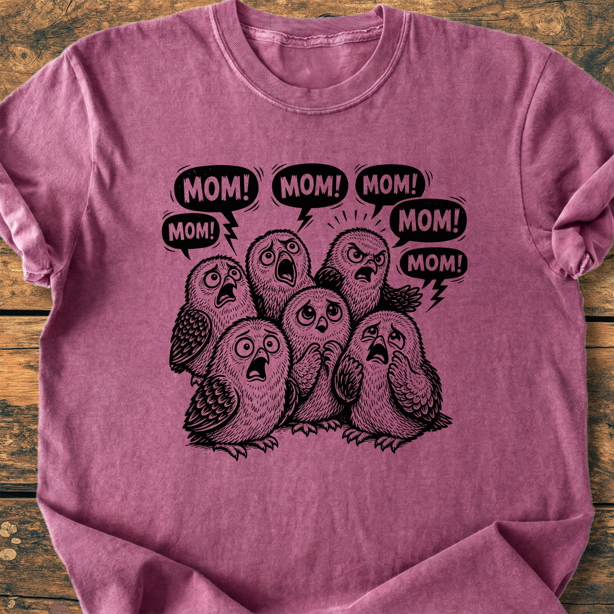 Owl Mom Mom Mom - Premium Vintage Tee