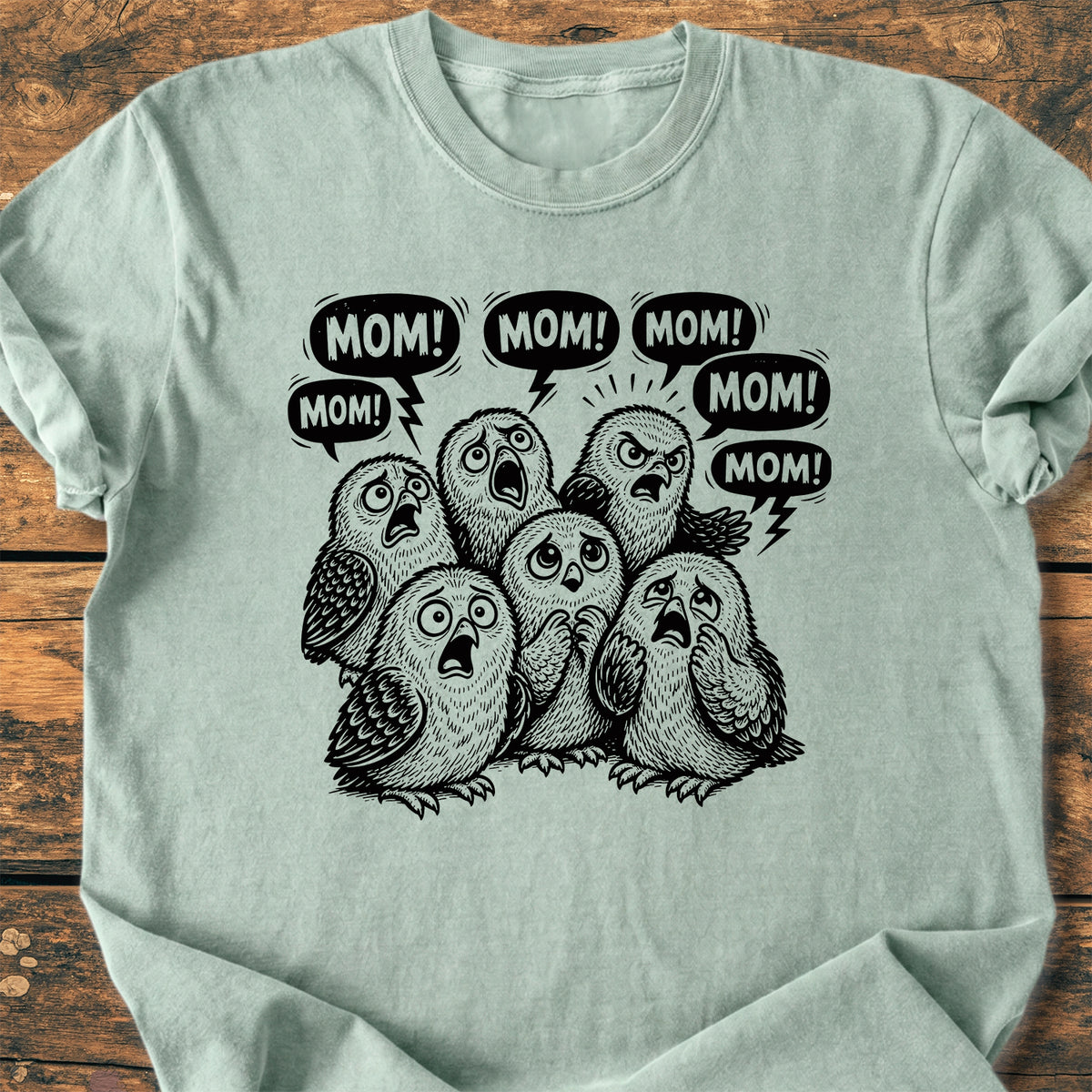 Owl Mom Mom Mom - Premium Vintage Tee