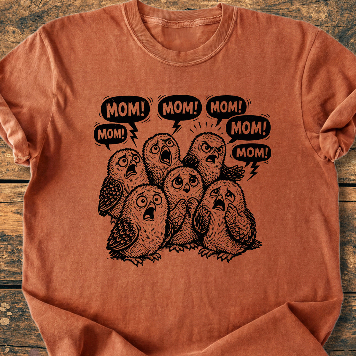 Owl Mom Mom Mom - Premium Vintage Tee