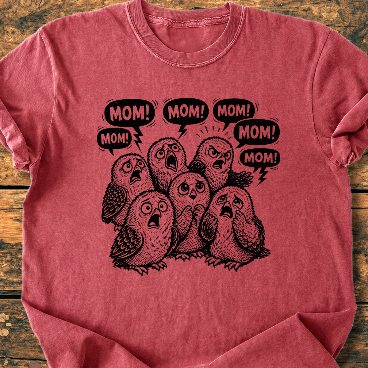 Owl Mom Mom Mom - Premium Vintage Tee