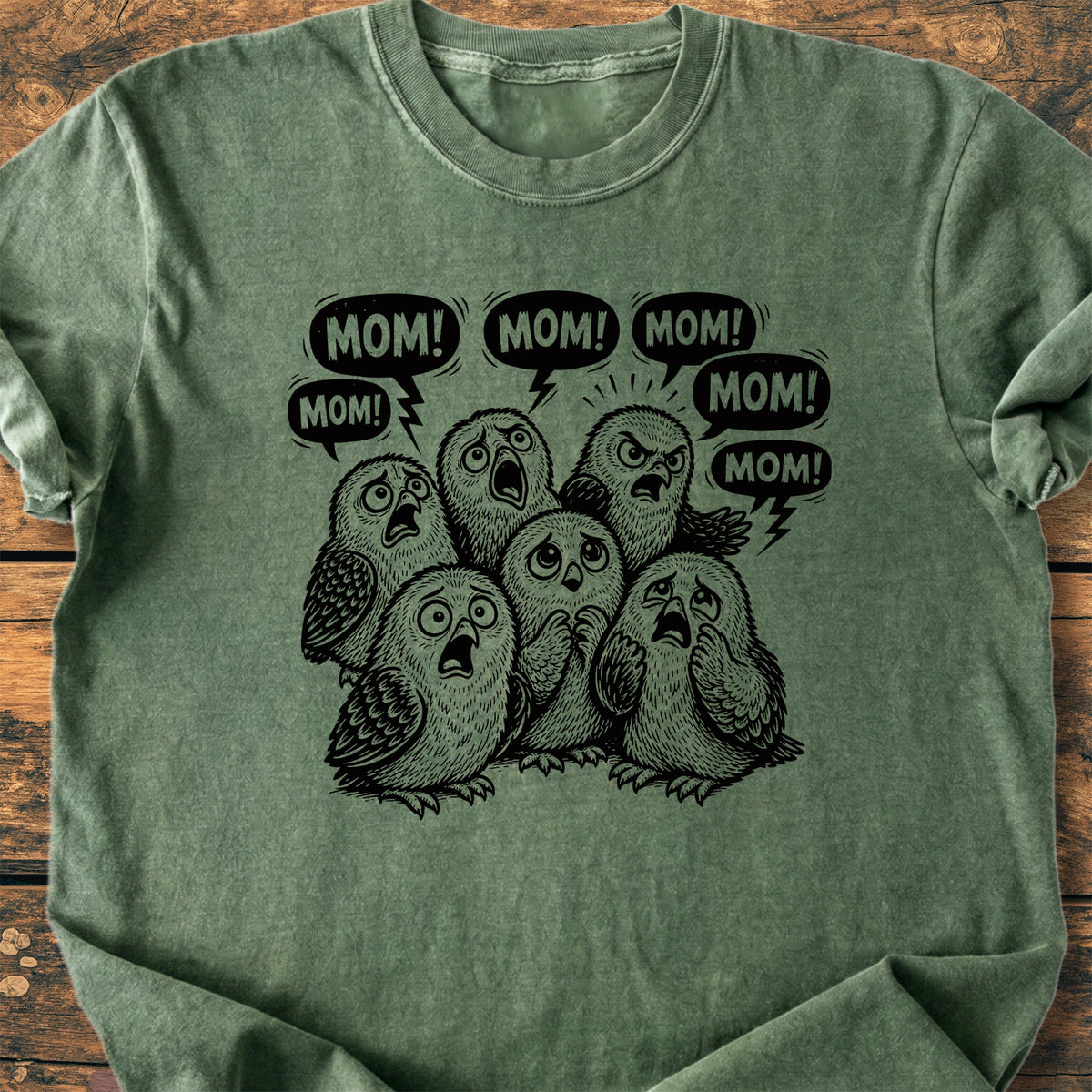 Owl Mom Mom Mom - Premium Vintage Tee