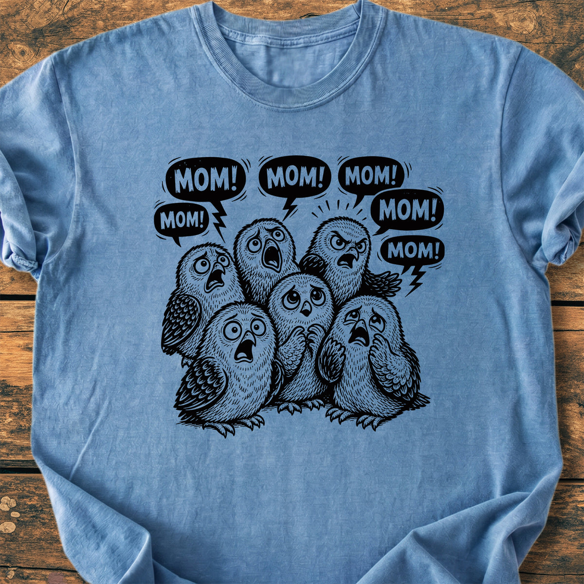 Owl Mom Mom Mom - Premium Vintage Tee