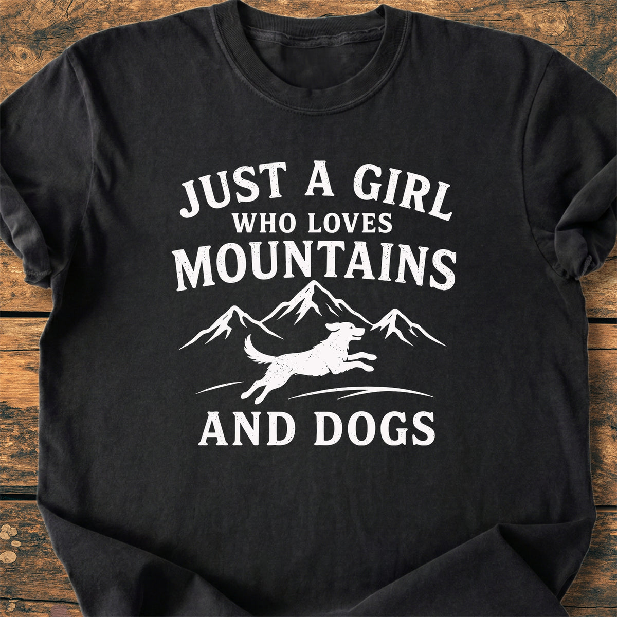 Mountains And Dogs - Premium Vintage Tee