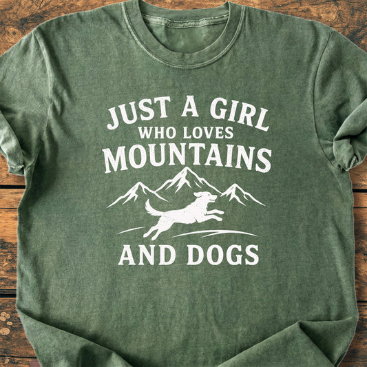 Mountains And Dogs - Premium Vintage Tee