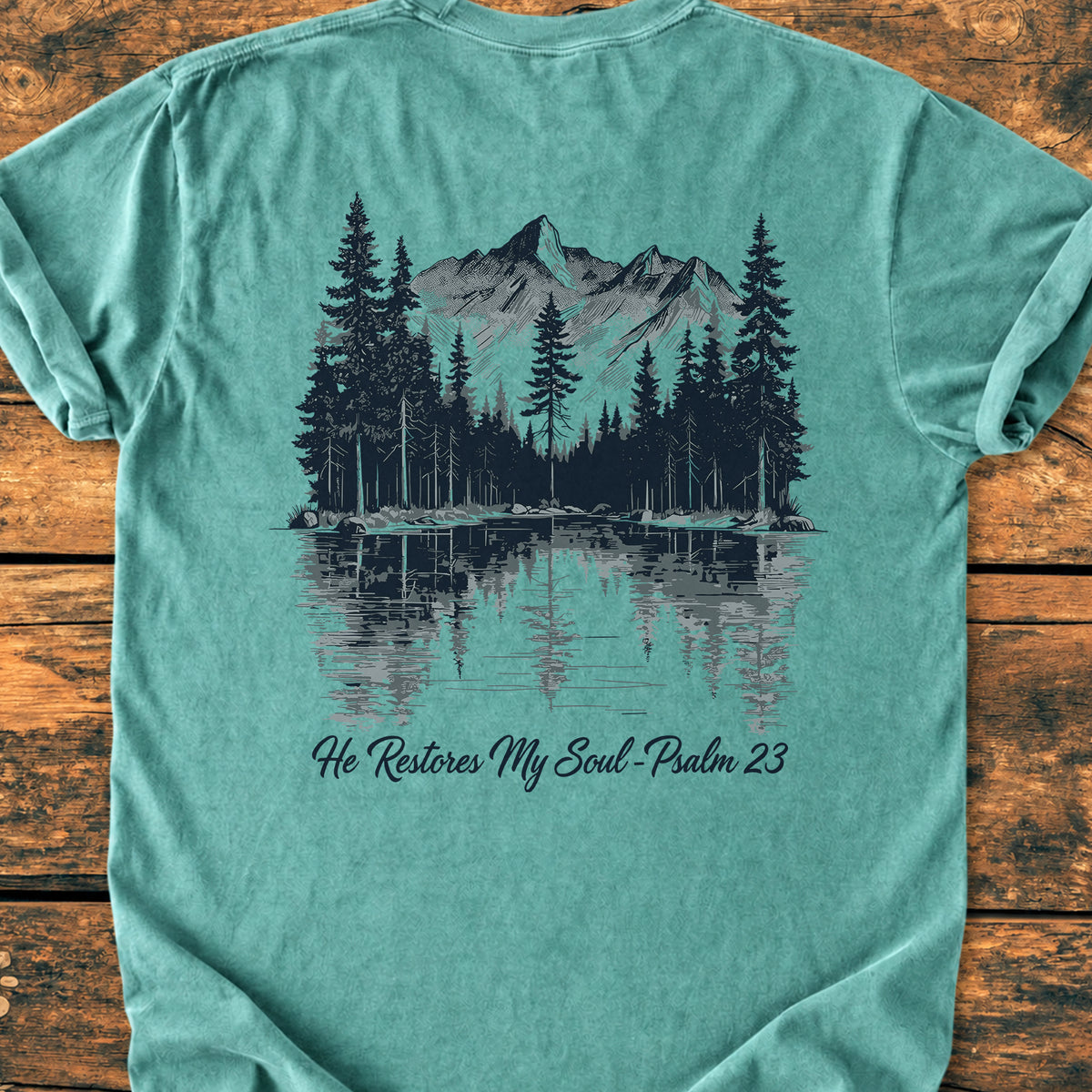 He Restores My Soul BACK PRINT - Premium Vintage Tee