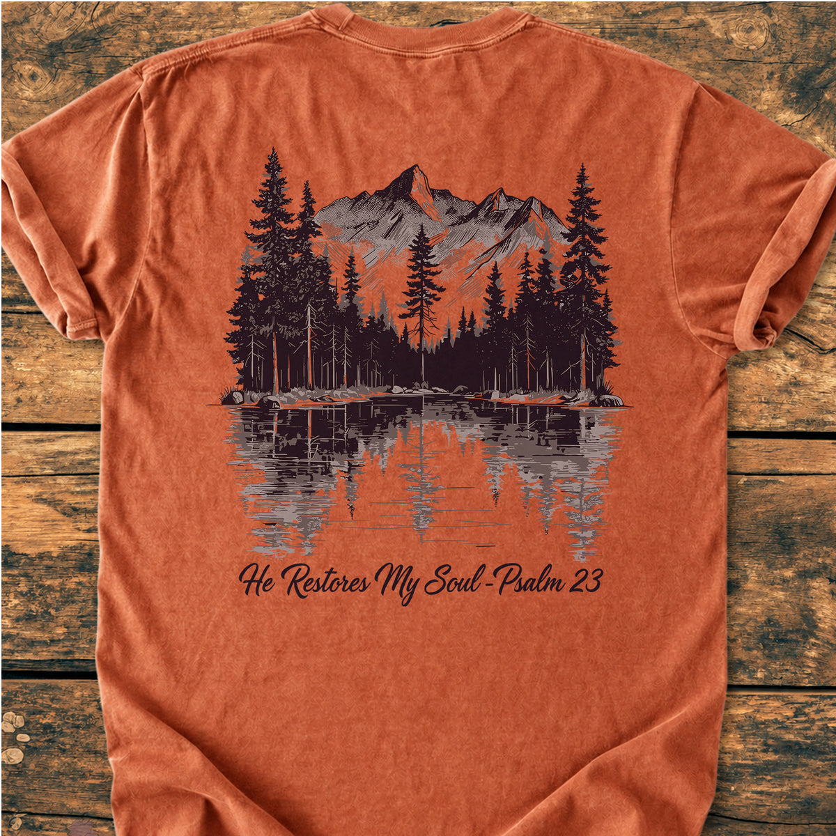 He Restores My Soul BACK PRINT - Premium Vintage Tee