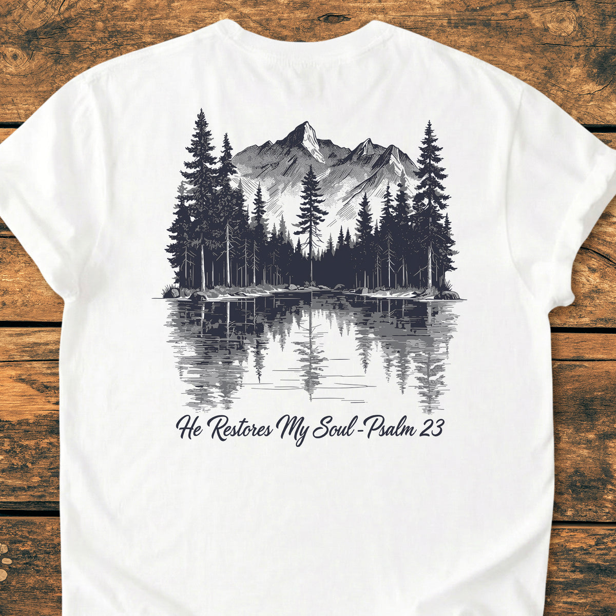 He Restores My Soul BACK PRINT - Premium Vintage Tee
