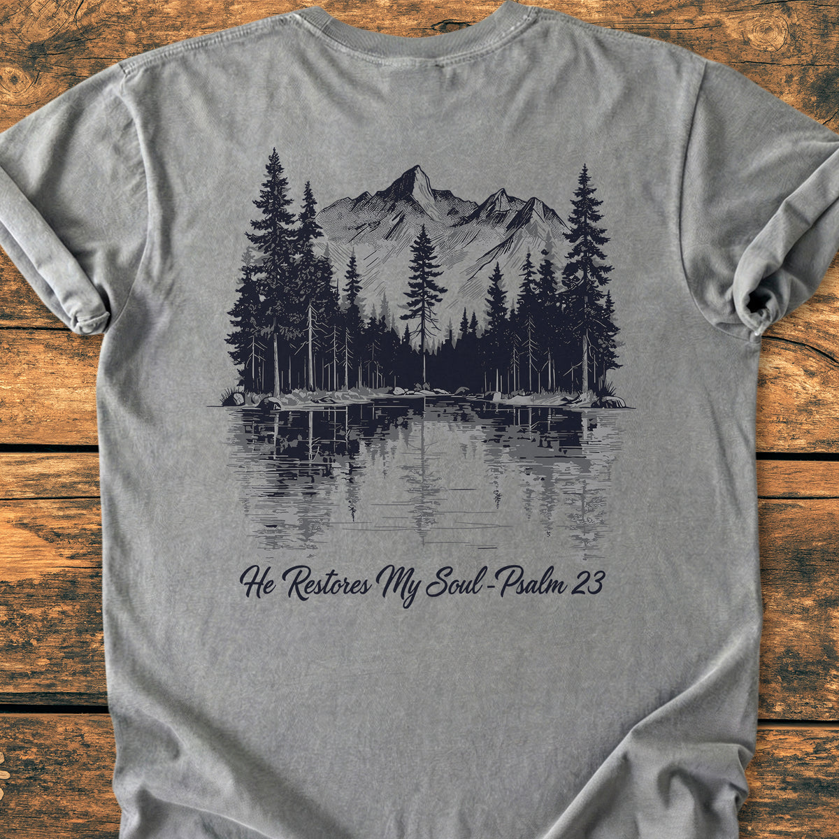 He Restores My Soul BACK PRINT - Premium Vintage Tee