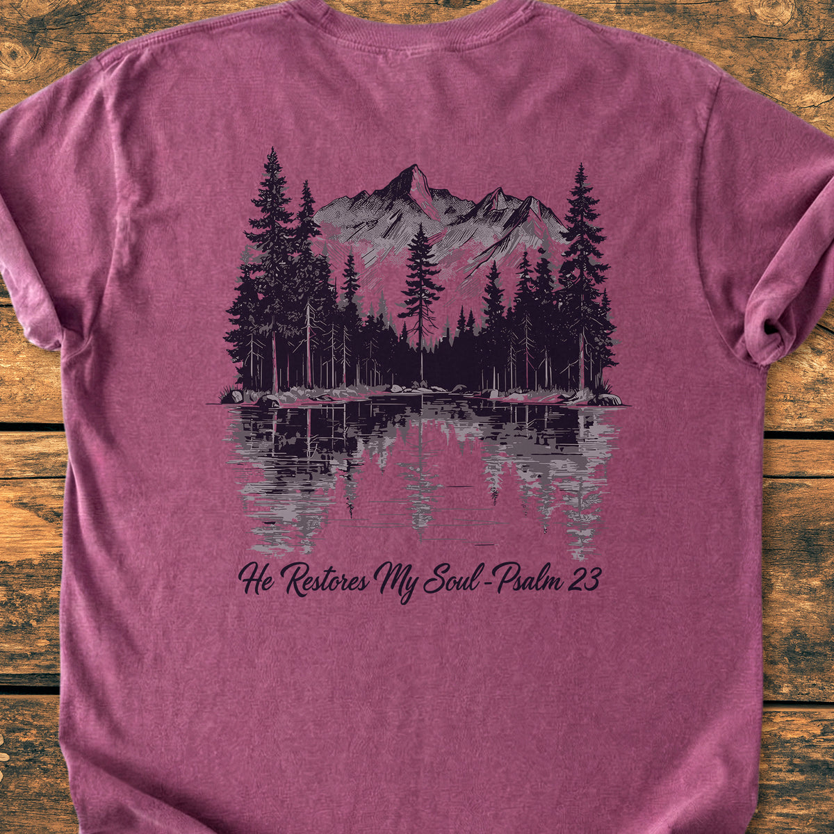 He Restores My Soul BACK PRINT - Premium Vintage Tee