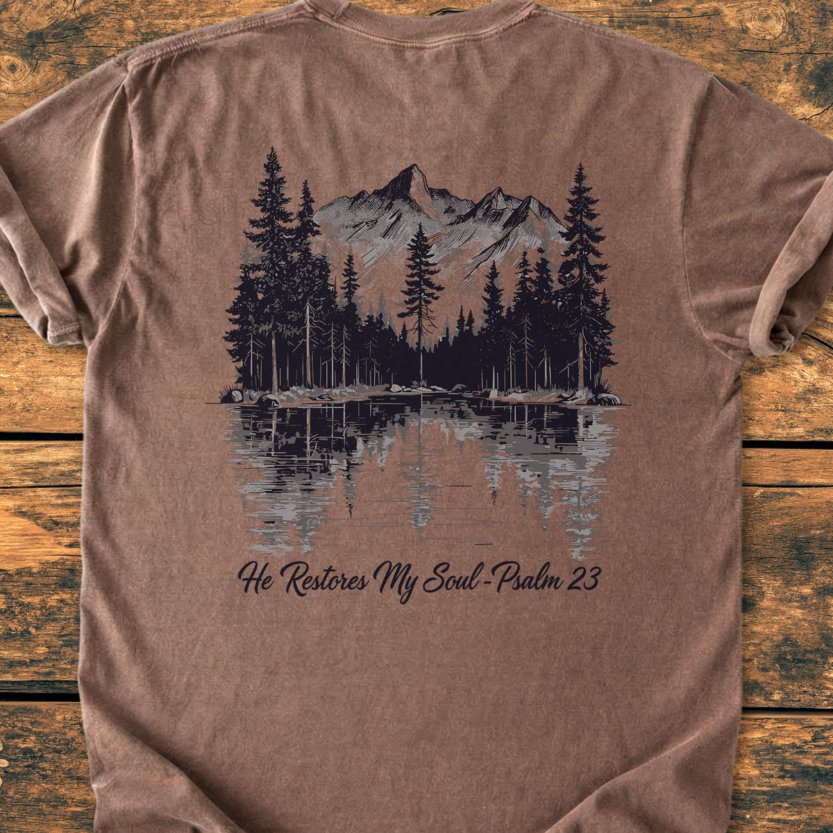He Restores My Soul BACK PRINT - Premium Vintage Tee