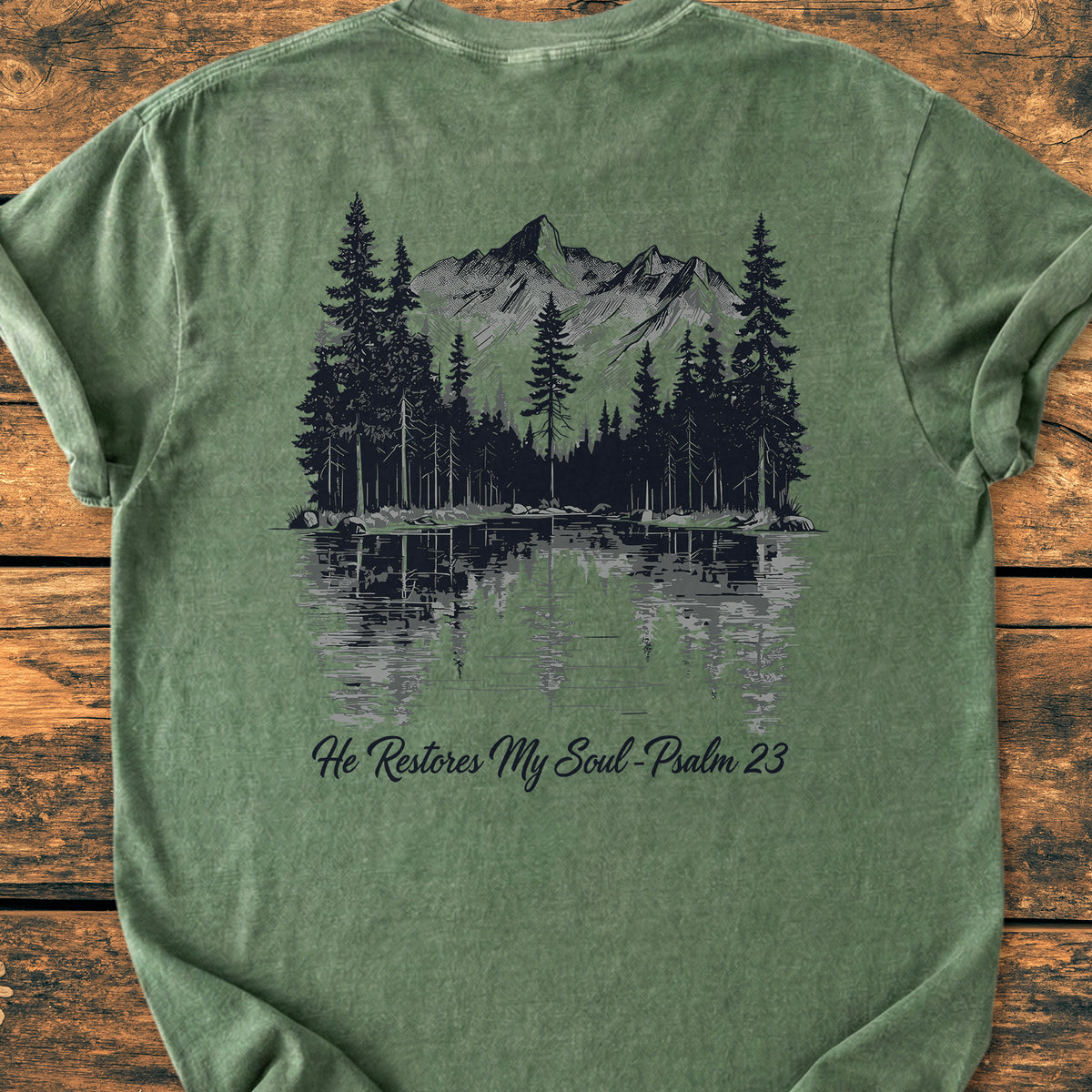 He Restores My Soul BACK PRINT - Premium Vintage Tee