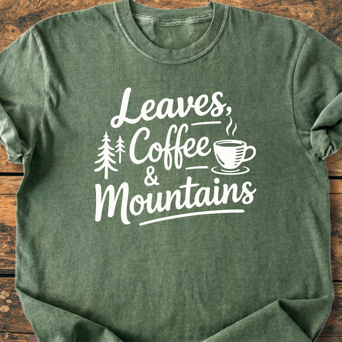 Leaves Coffee Mountains - Premium Vintage Tee