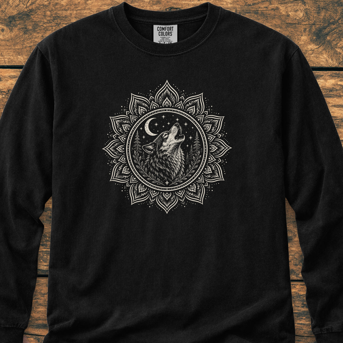 Talking To The Moon Mandala - Long-Sleeve Tee