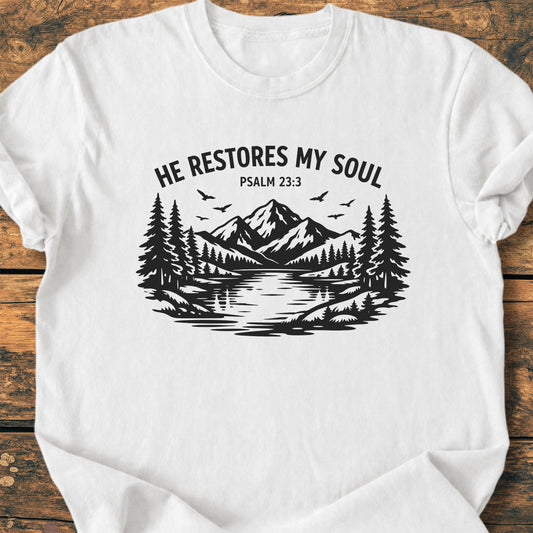 He Restores My Soul - Premium Vintage Tee