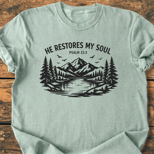 He Restores My Soul - Premium Vintage Tee