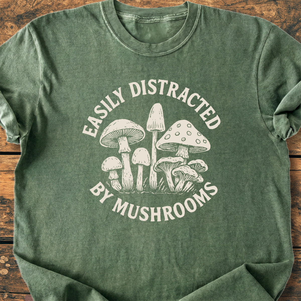 Easily Distracted By Mushrooms - Premium Vintage Tee