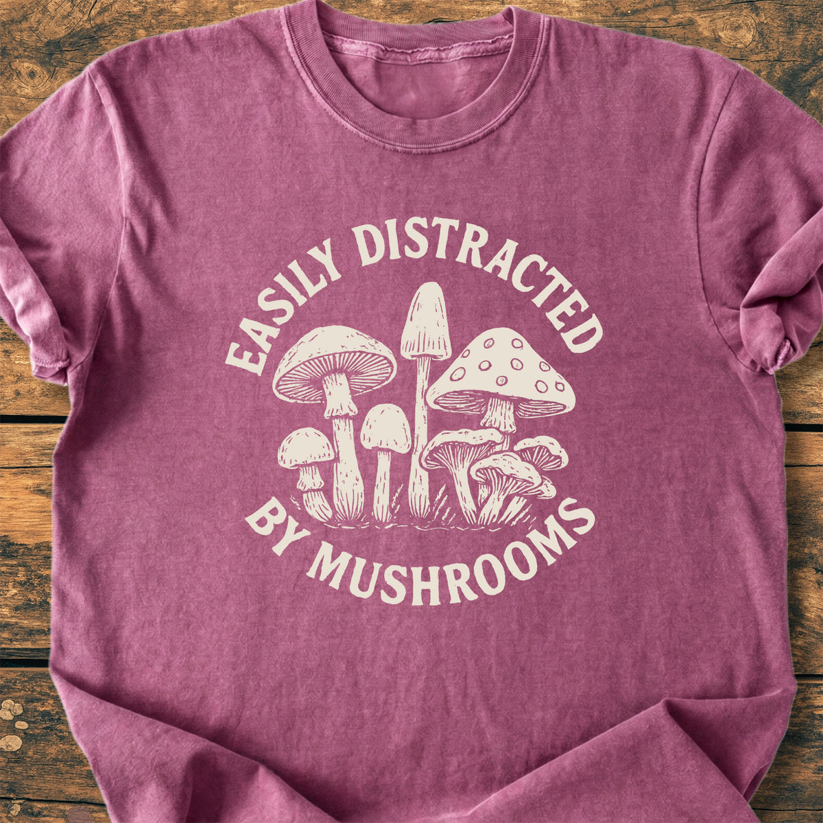 Easily Distracted By Mushrooms - Premium Vintage Tee
