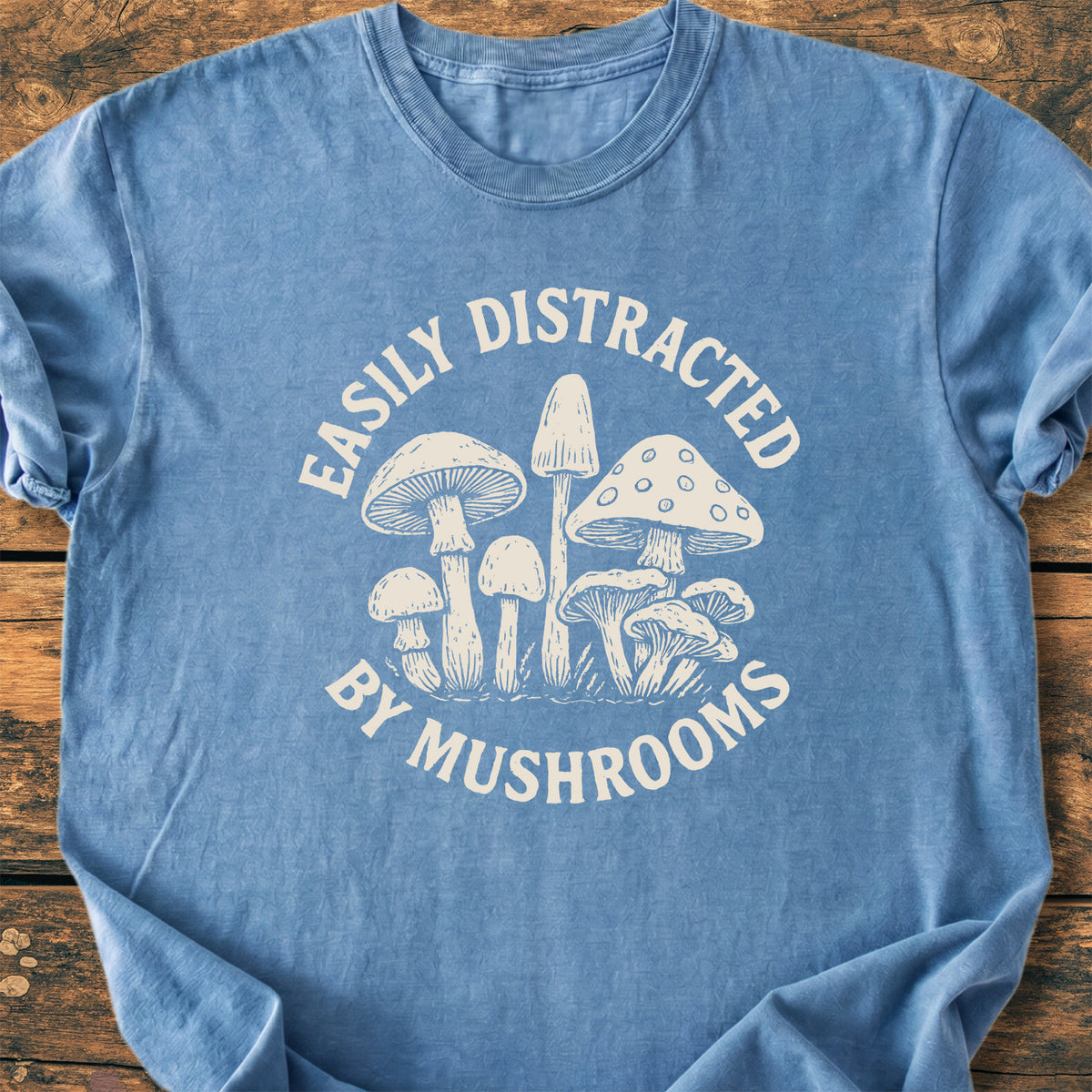 Easily Distracted By Mushrooms - Premium Vintage Tee