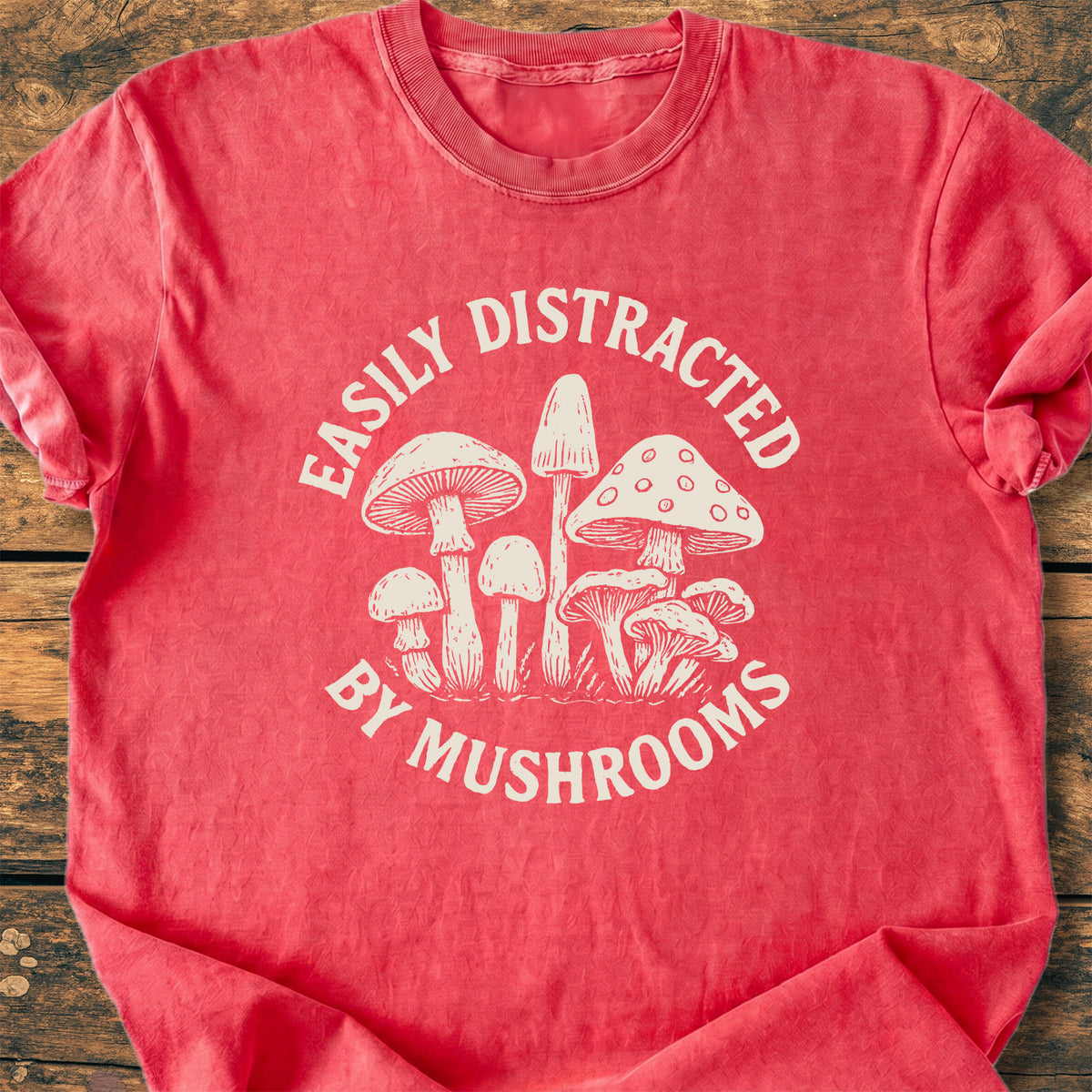 Easily Distracted By Mushrooms - Premium Vintage Tee