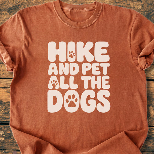 Hike And Pet All The Dogs - Premium Vintage Tee