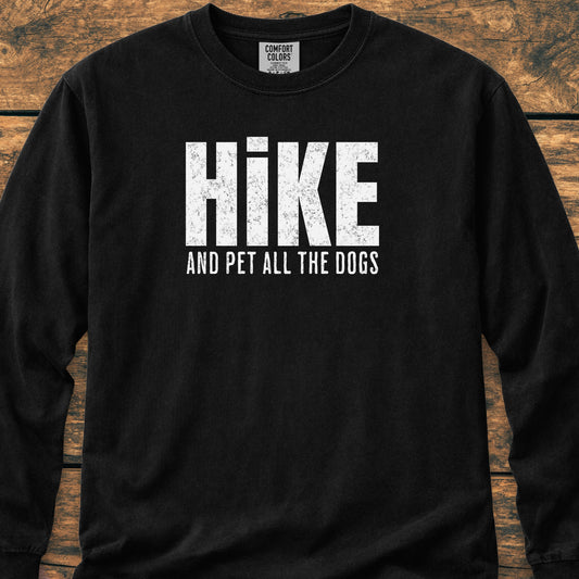 Hike And Pet Dogs - Long-Sleeve Tee