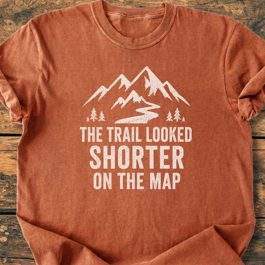 The Trail Looked Shorter On The Map - Premium Vintage Tee