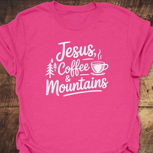 Jesus, Coffee, Mountains T-Shirt