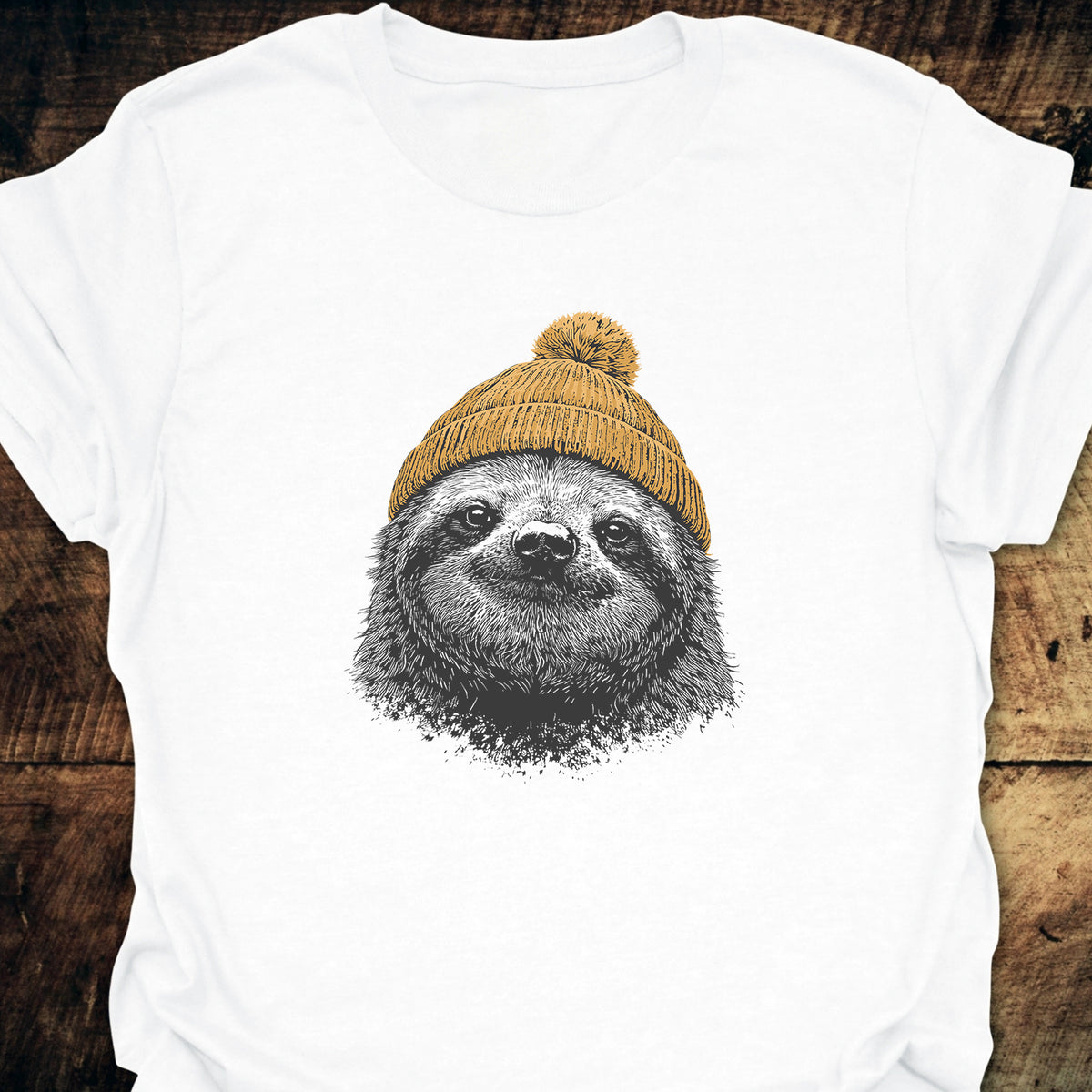 Sloth With Beanie T-Shirt