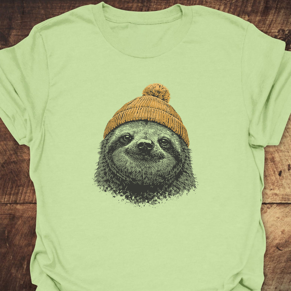 Sloth With Beanie T-Shirt