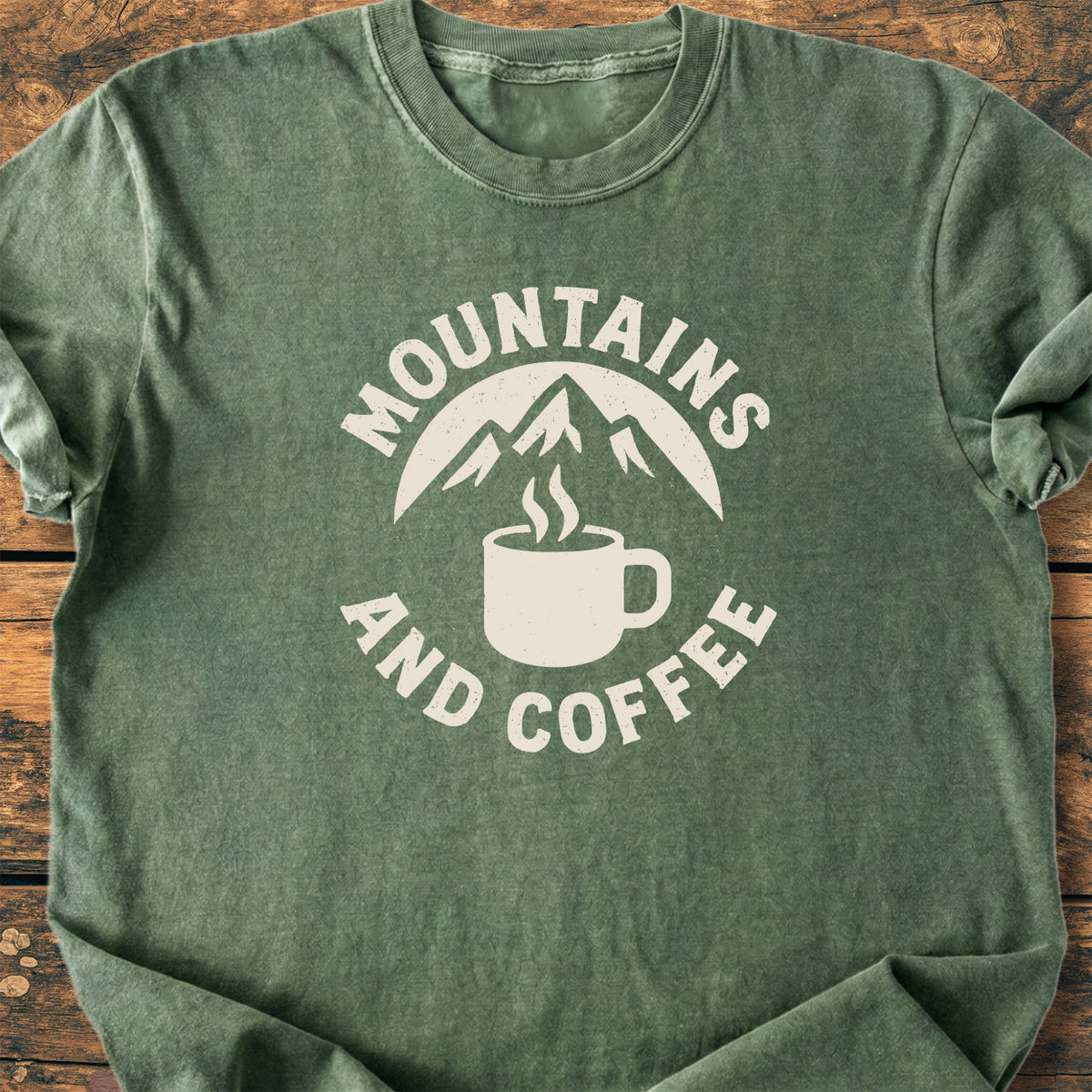 Mountains And Coffee - Premium Vintage Tee