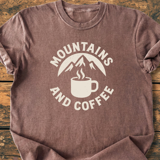 Mountains And Coffee - Premium Vintage Tee