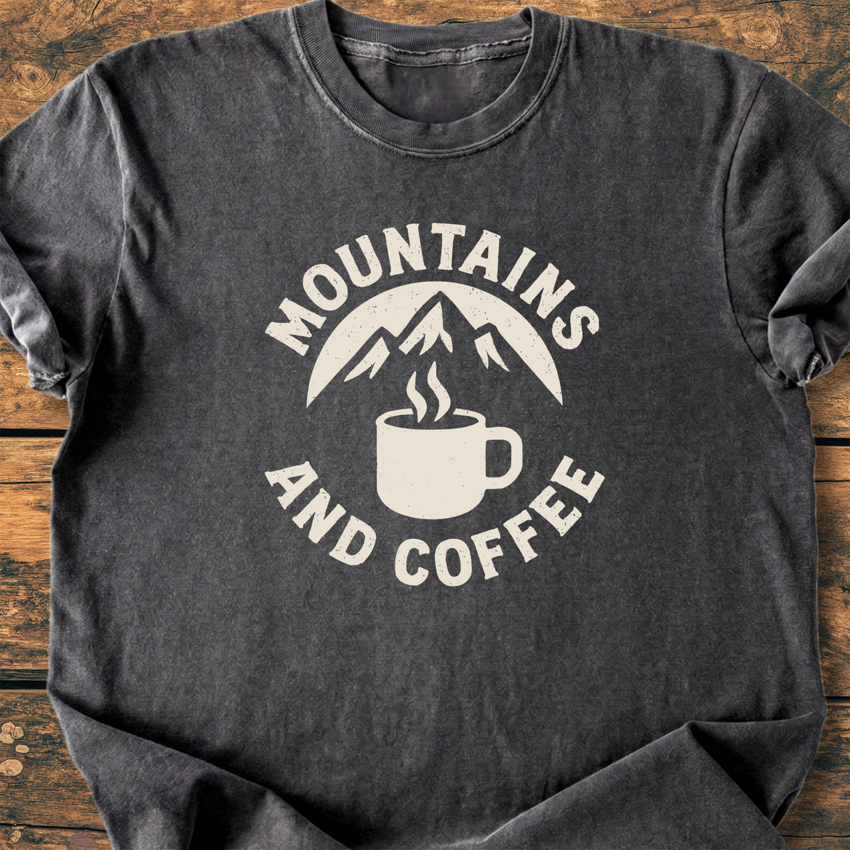 Mountains And Coffee - Premium Vintage Tee