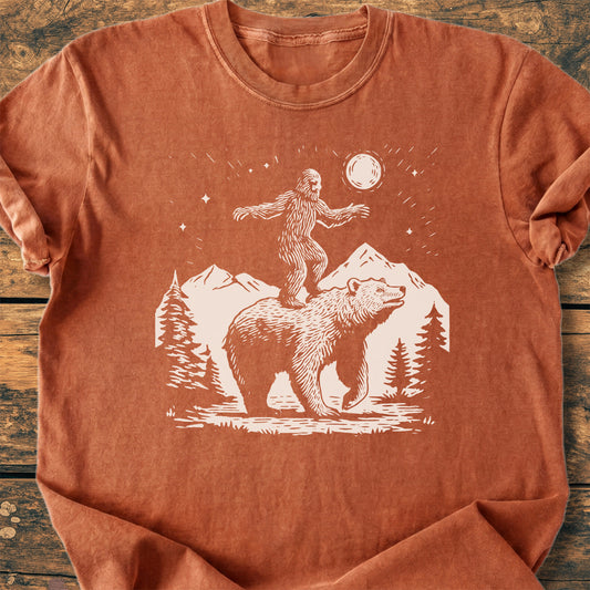 Bigfoot And Bear - Premium Vintage Tee