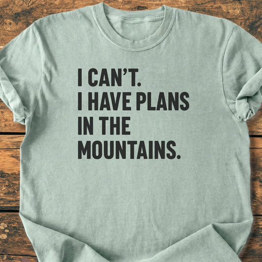 Plans In The Mountains - Premium Vintage Tee